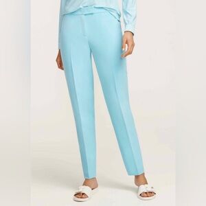 Anne Klein|NWT Aqua mint blue stretch zippered pocket Bowie straight leg trouser